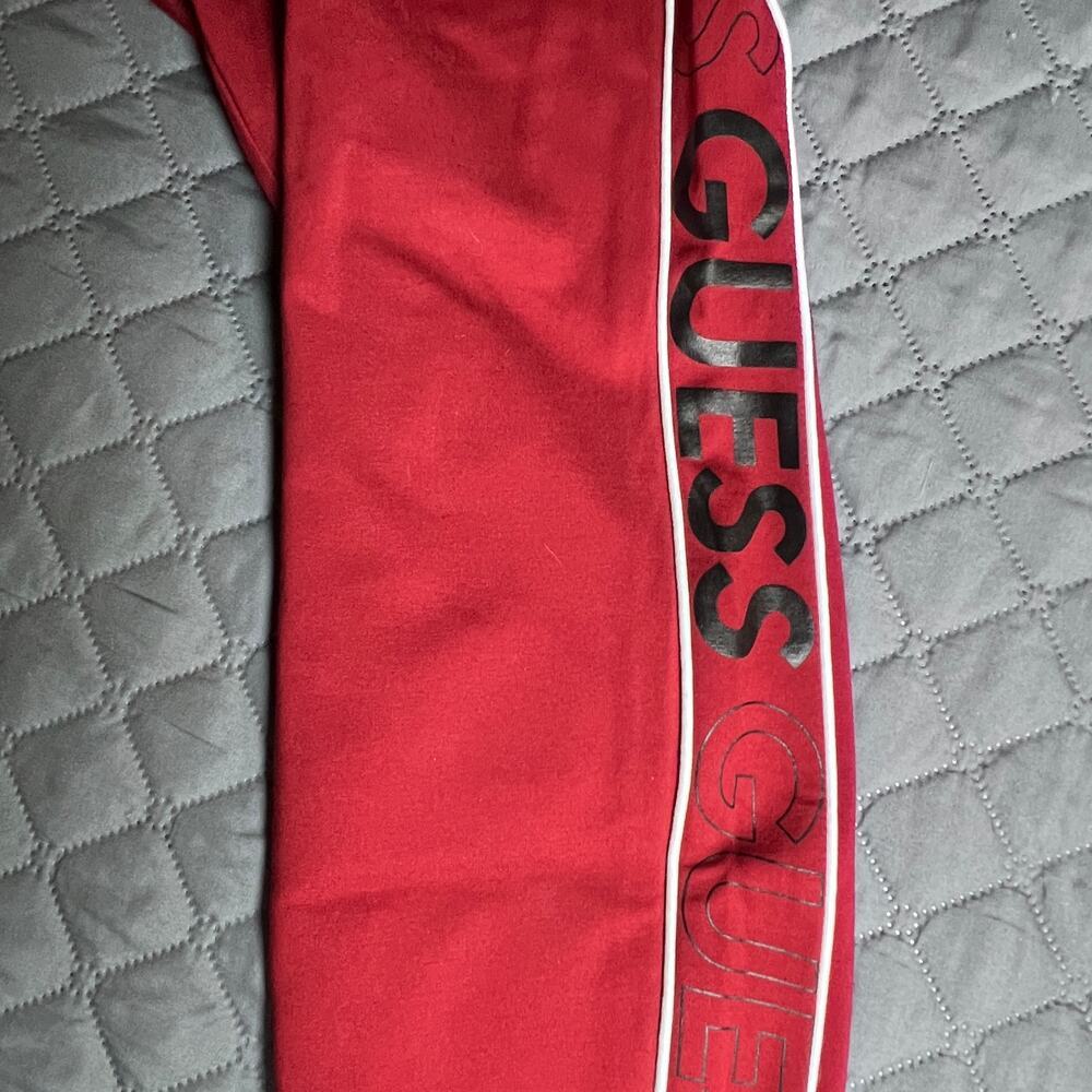 ✨GUESS Los Angeles Jogger Sweatpants Men’s Large Red Logo Track Pants - Picture 3 of 6